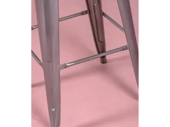 Lote de 4 bancos de metal com 76 cm de altura - Bistro - Metal
