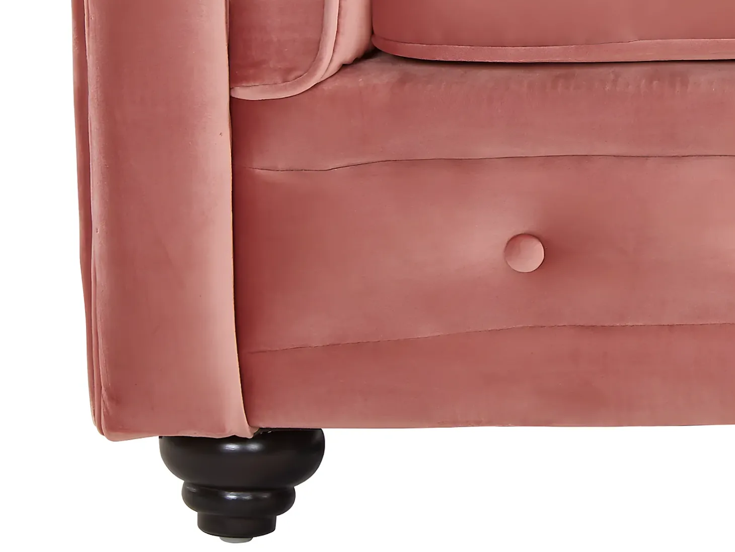 Lote de 2 cadeirões veludo rosa pastel CHESTERFIELD