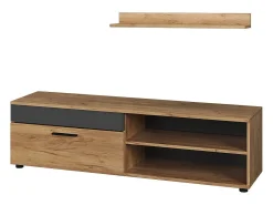 Lowboard & Regal carvalho goldkraft/antracite 139.8x35.3x38.9 berno