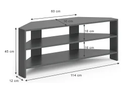 Lowboard antracite 114x36x45