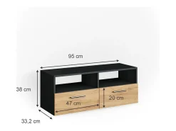 Lowboard antracite 95x33.2x38 diego