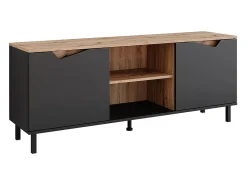 Lowboard antracite/artesanal 150x38x60 marelle