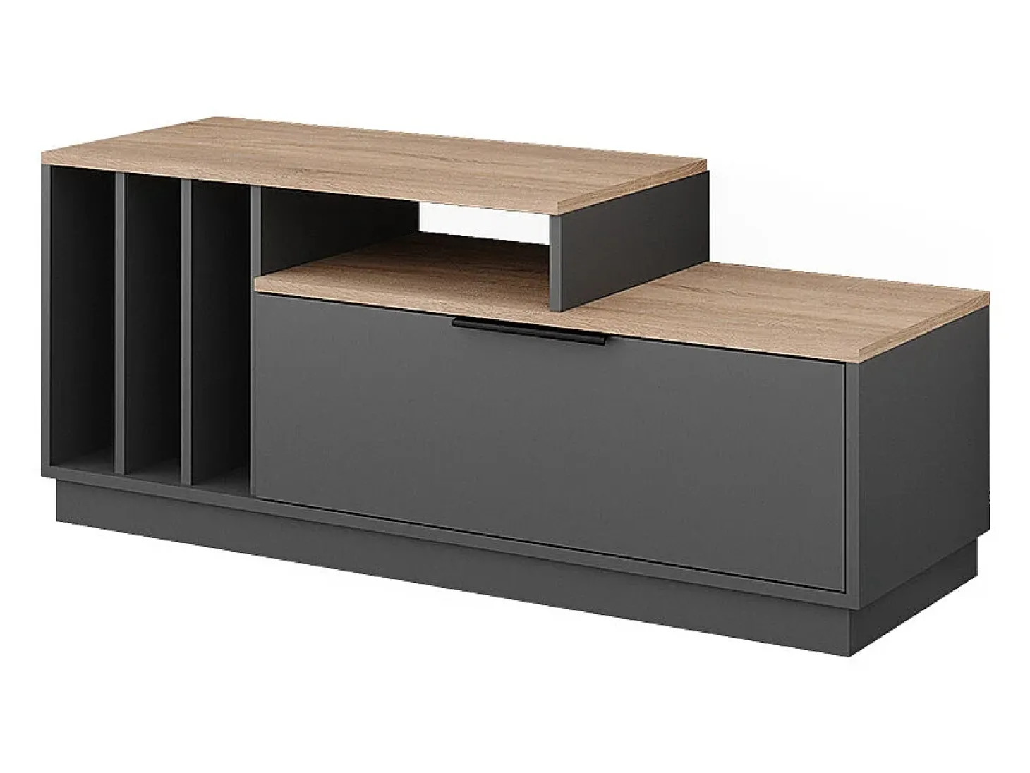 Lowboard antracite/sonoma 120x40x49.9 betti