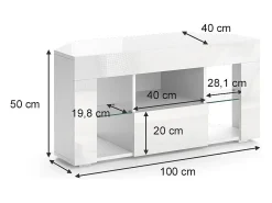 Lowboard branco 100x40x50 denver