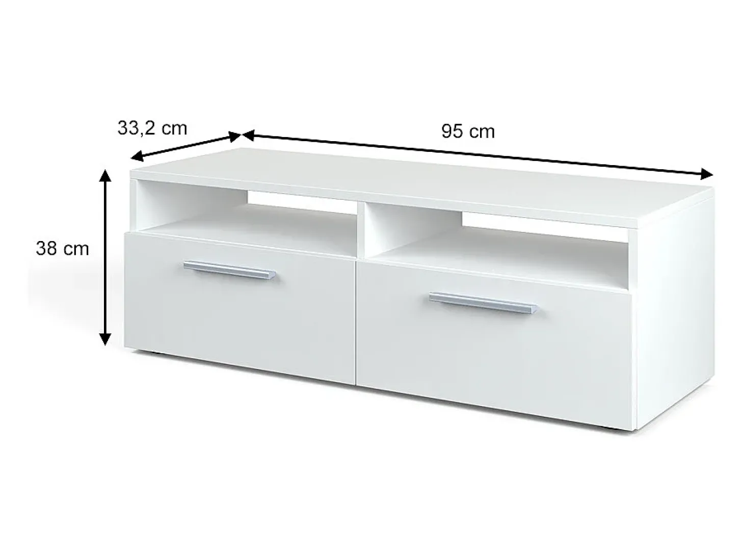 Lowboard branco 95x33.2x38 diego