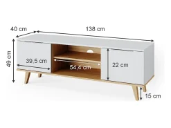 Lowboard branco 138x40x49 nautica