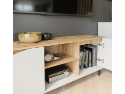 Lowboard branco/artesanal 150x38x60 marelle