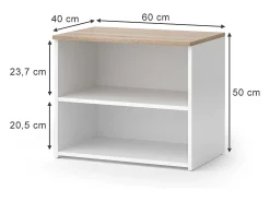 Lowboard branco/sonoma 60x40x50 wido