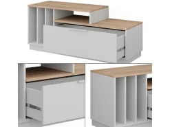 Lowboard branco/sonoma 120x40x49.9 betti
