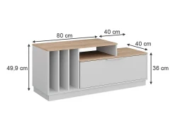 Lowboard branco/sonoma 120x40x49.9 betti