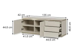 Lowboard caxemira 135x42x48.6 linette
