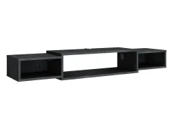 Lowboard concreto preto 139.7x29x20.3 nordic