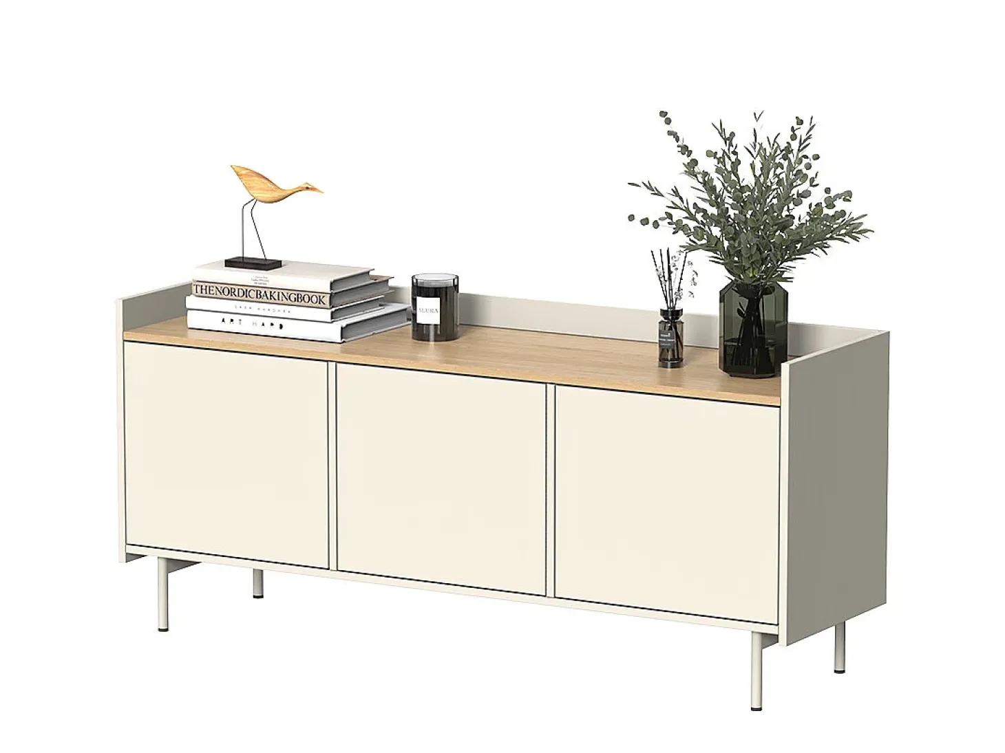 Lowboard creme 140x40x63 velina