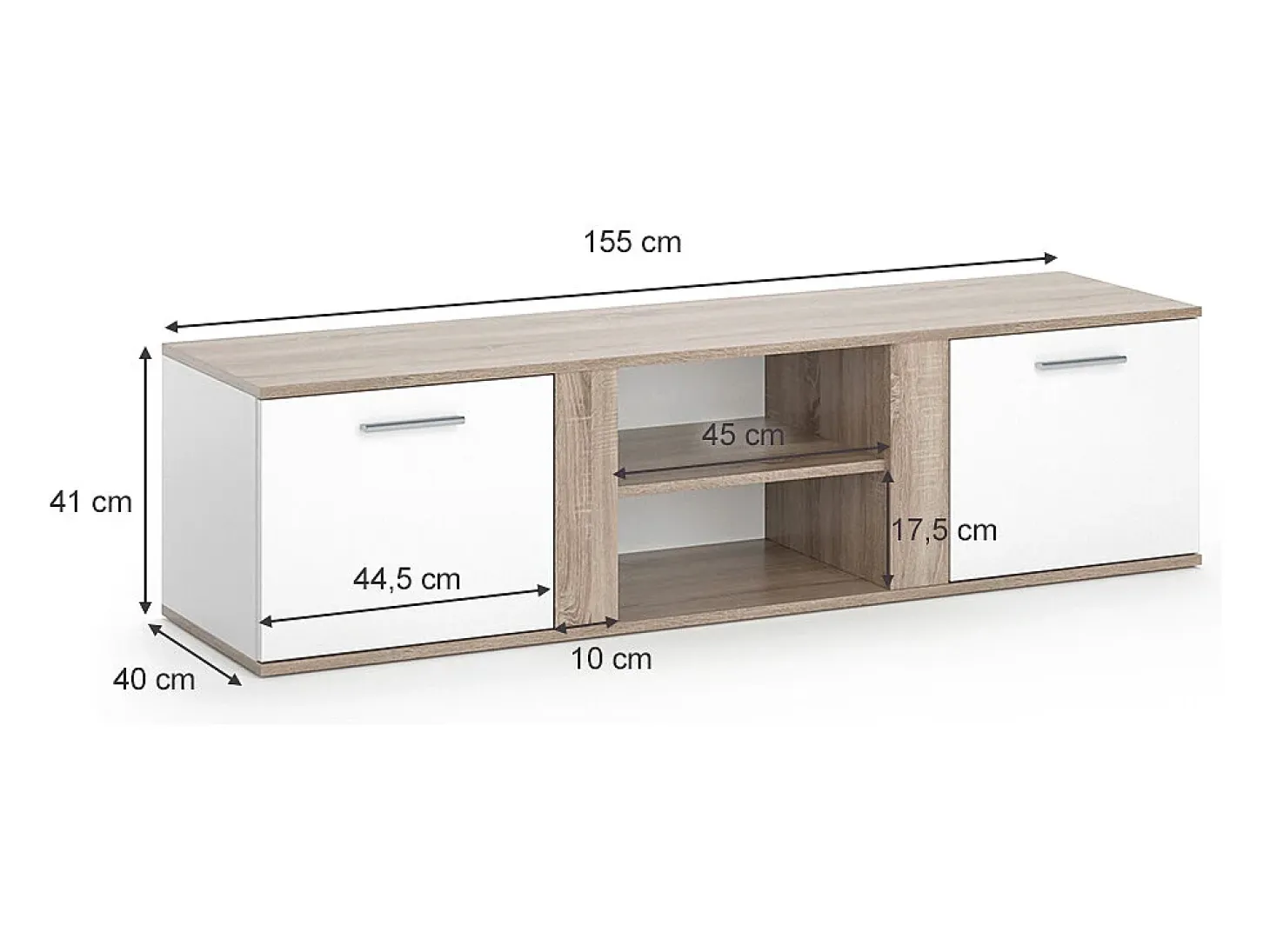 Lowboard sonoma 155x40x41 novelli