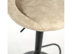 Max - Banqueta em microfibra com efeito veludo preto - Conjunto de 2 peças