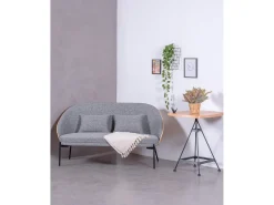 Mesa alta industrial em madeira de faia e aço lacado (60x60cm) - Amadeus - Faia natural