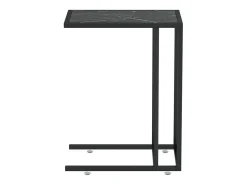 Mesa apoio computador mármore preto 50x35x65 cm vidro temperado