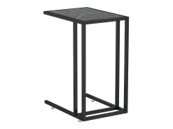 Mesa apoio computador mármore preto 50x35x65 cm vidro temperado