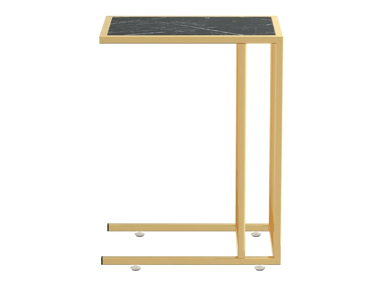 Mesa apoio computador mármore preto 50x35x65 cm vidro temperado