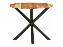 Mesa auxiliar de madera maciza de acacia 68x68x56 cm
