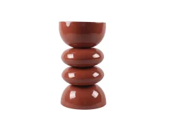 Mesa auxiliar de metal - Terracotta brilhante - GALENI