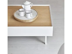 Mesa baixa branca 110x60 cm