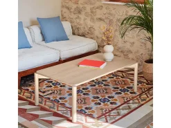 Mesa baixa de madeira natural 110x60 h40 cm