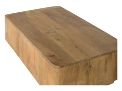Mesa baixa em bois de manguier aux coins arrondis