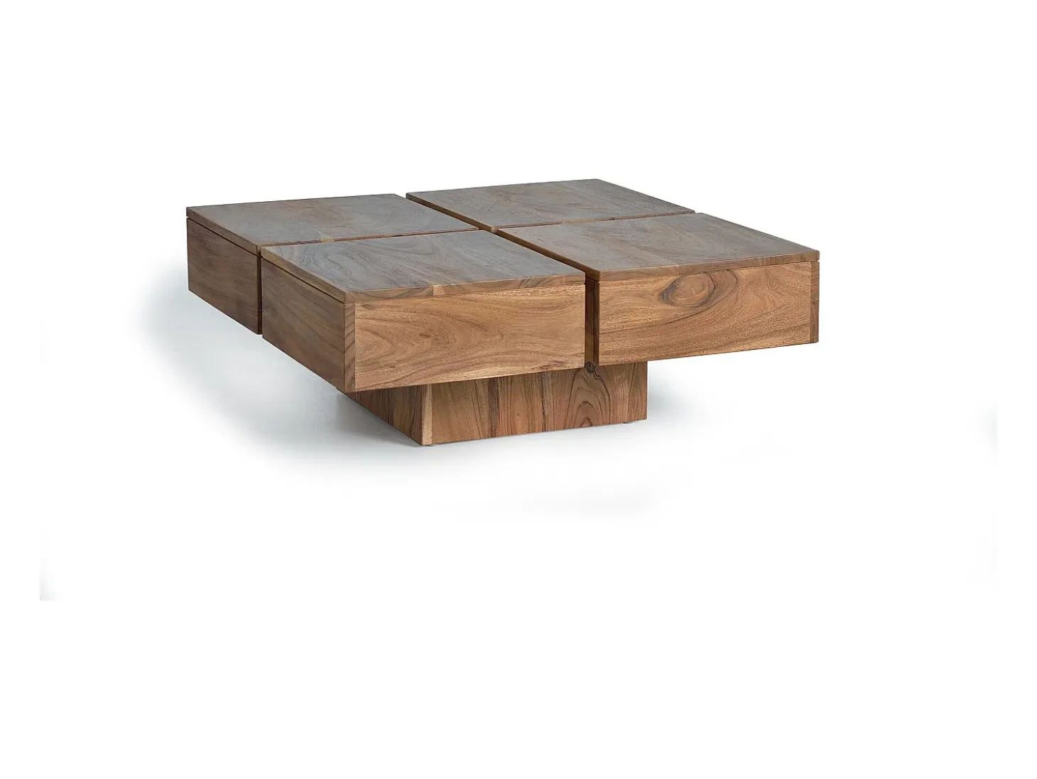 Mesa baixa em madeira de acácia