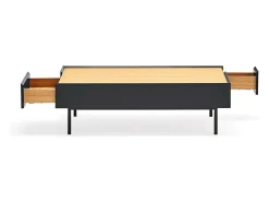 Mesa baixa preta 110x60 cm