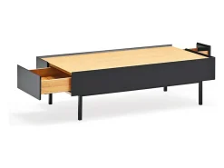 Mesa baixa preta 110x60 cm