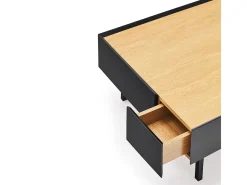 Mesa baixa preta 110x60 cm