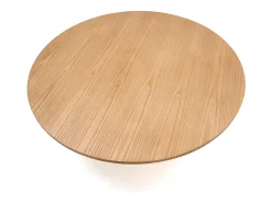 Mesa baixa redonda em madeira natural Ø110 h36 cm