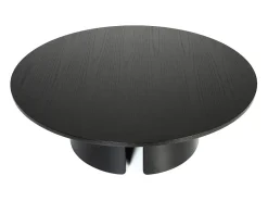 Mesa baixa redonda preta Ø110 h36 cm