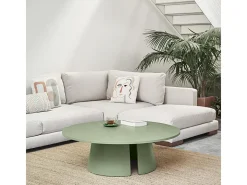 Mesa baixa verde Ø110 h36 cm