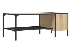 Mesa centro c/ prateleira derivados de madeira carvalho sonoma