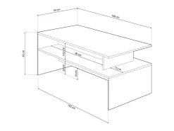 Mesa centro elevable Iris