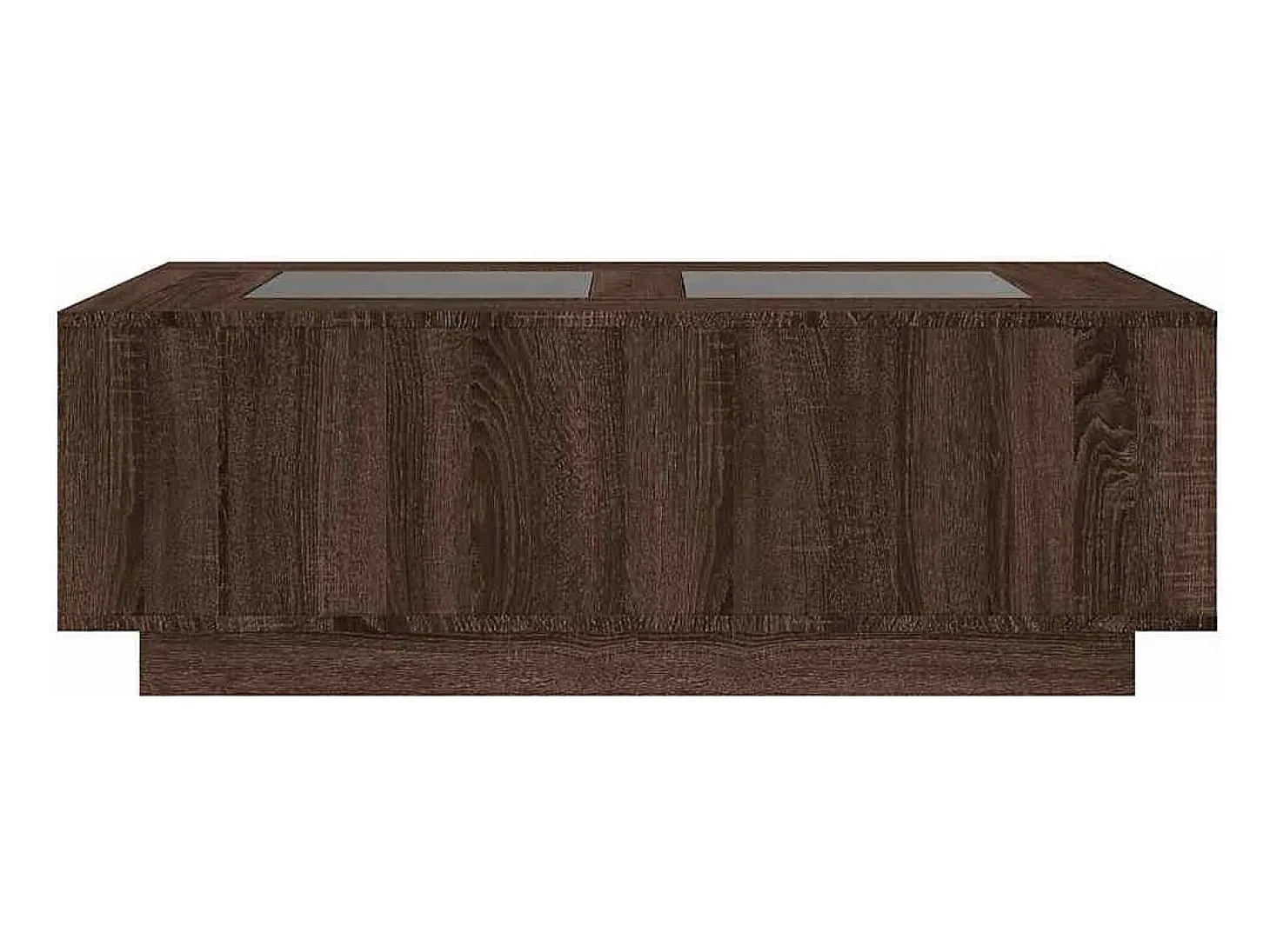 Mesa centro luzes LED Infinity 116x69x40 cm carvalho castanho