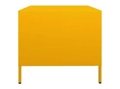Mesa centro 101,5x50x43,5 cm aço laminado frio amarelo mostarda