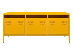 Mesa centro 101,5x50x43,5 cm aço laminado frio amarelo mostarda