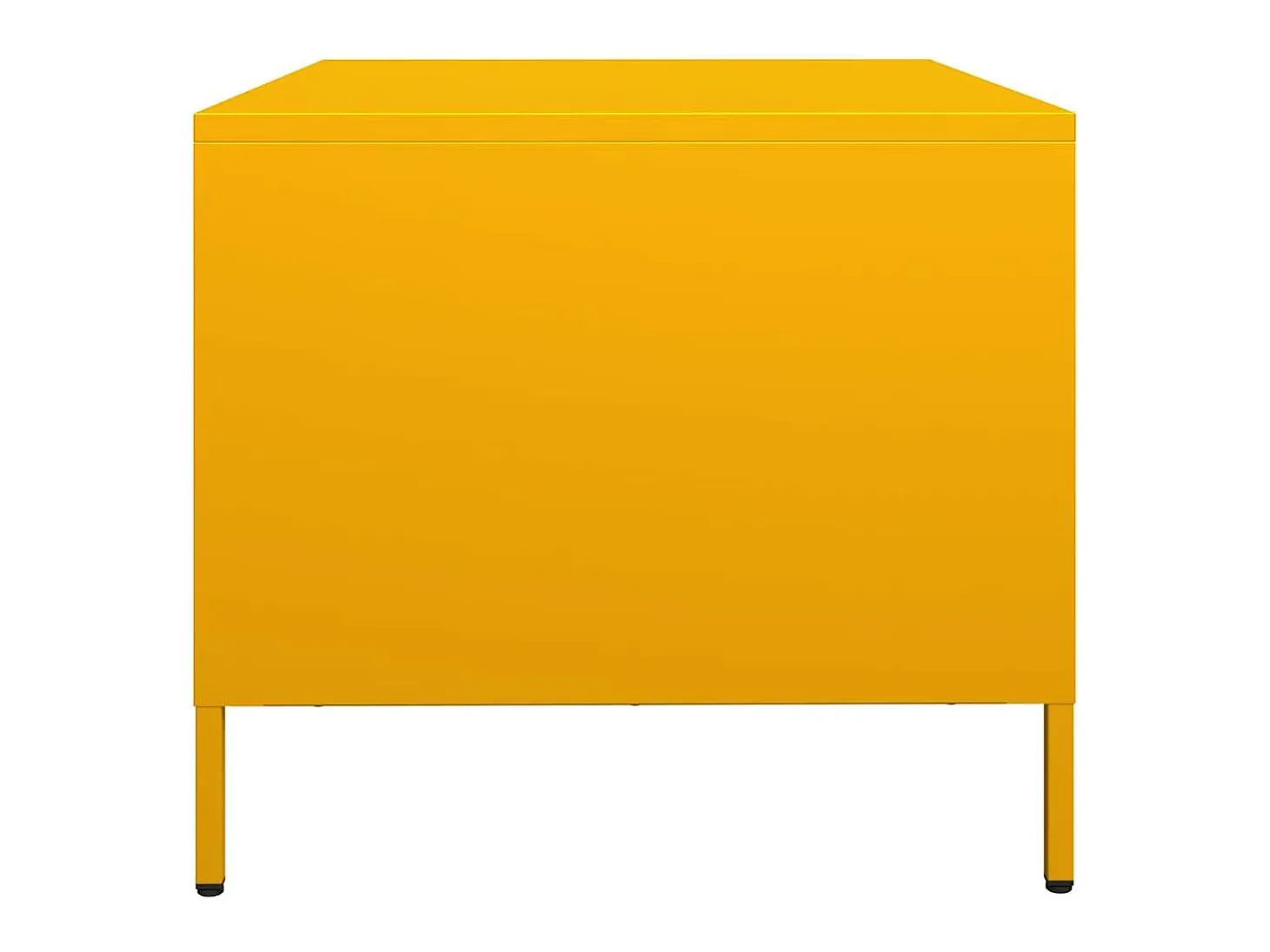 Mesa centro 101,5x50x43,5 cm aço laminado frio amarelo mostarda