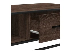Mesa centro 100x57x35 cm deriv. madeira/metal carvalho castanho