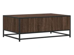 Mesa centro 90x57x35 cm deriv. madeira/metal carvalho castanho
