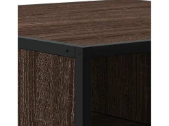 Mesa centro 80x80x30 cm deriv. madeira/metal carvalho castanho