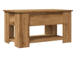 Mesa centro 79x49x41 cm derivados madeira carvalho artisiano