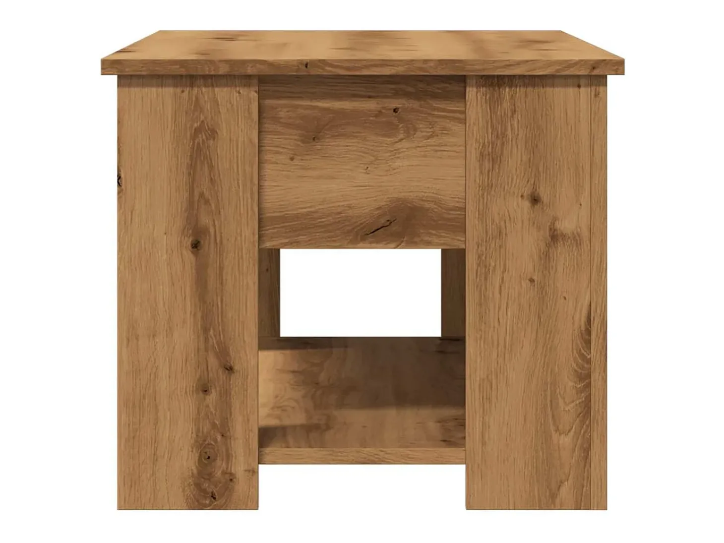 Mesa centro 79x49x41 cm derivados madeira carvalho artisiano