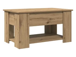 Mesa centro 79x49x41 cm derivados madeira carvalho artisiano