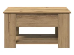 Mesa centro 79x49x41 cm derivados madeira carvalho artisiano