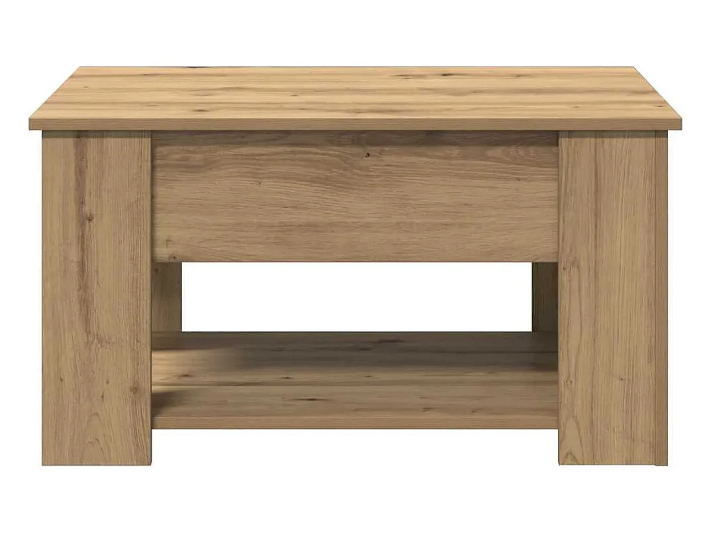 Mesa centro 79x49x41 cm derivados madeira carvalho artisiano