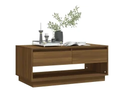 Mesa centro 102,5x55x44 cm derivados madeira carvalho castanho